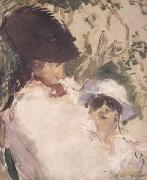 Edouard Manet Jeune fille et enfant (mk40) oil on canvas